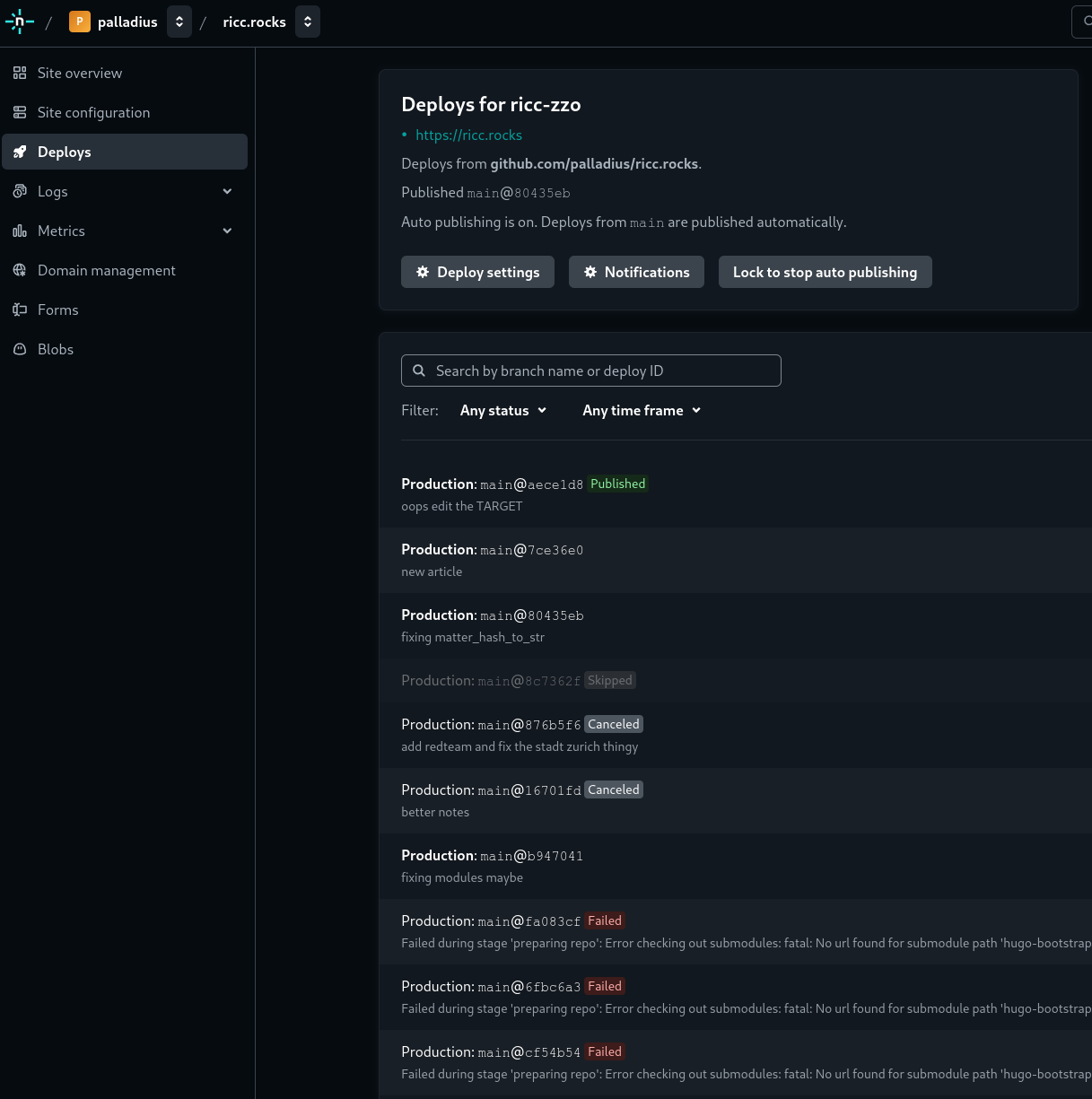 multi commit on Netlify