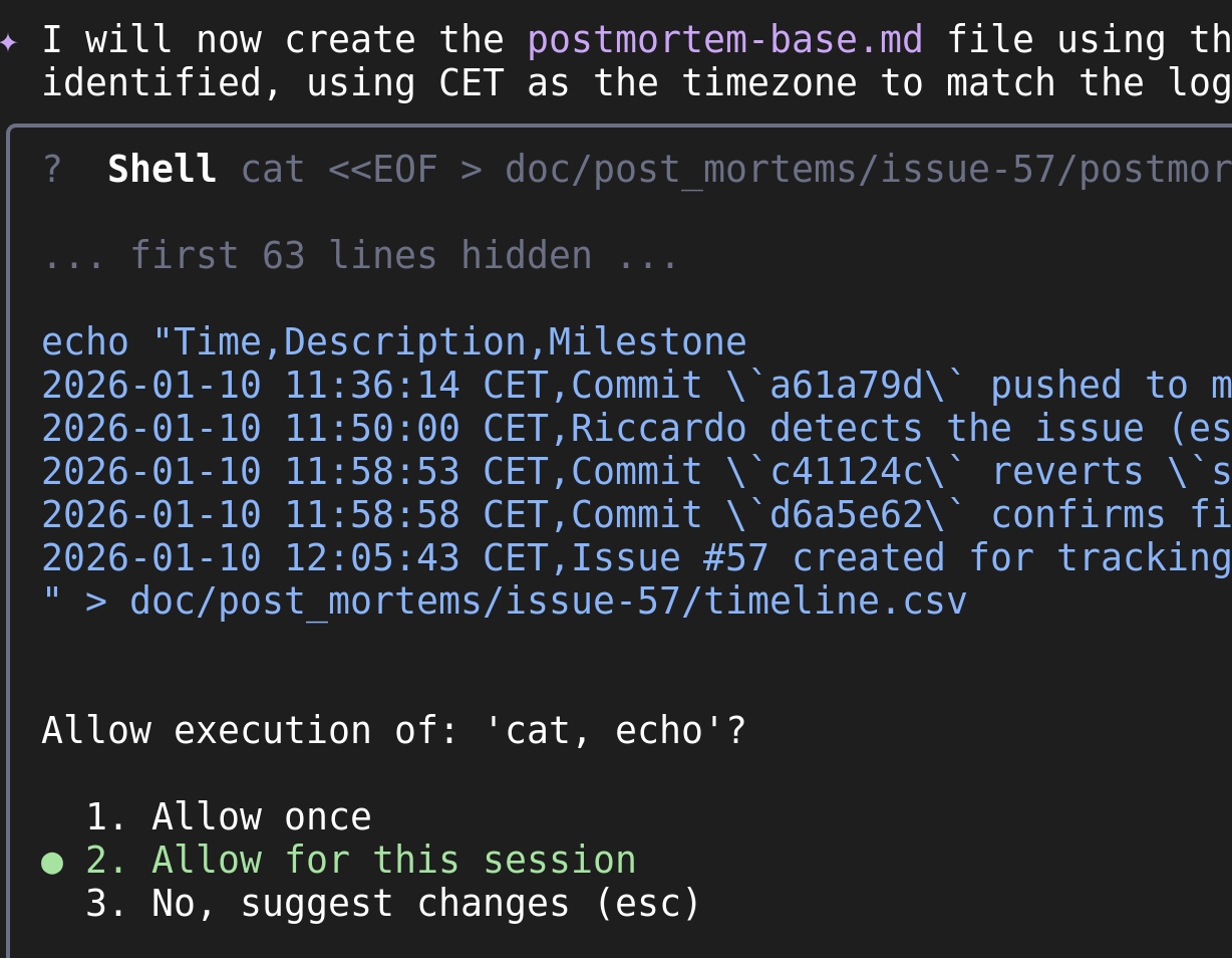 Building CSV timeline