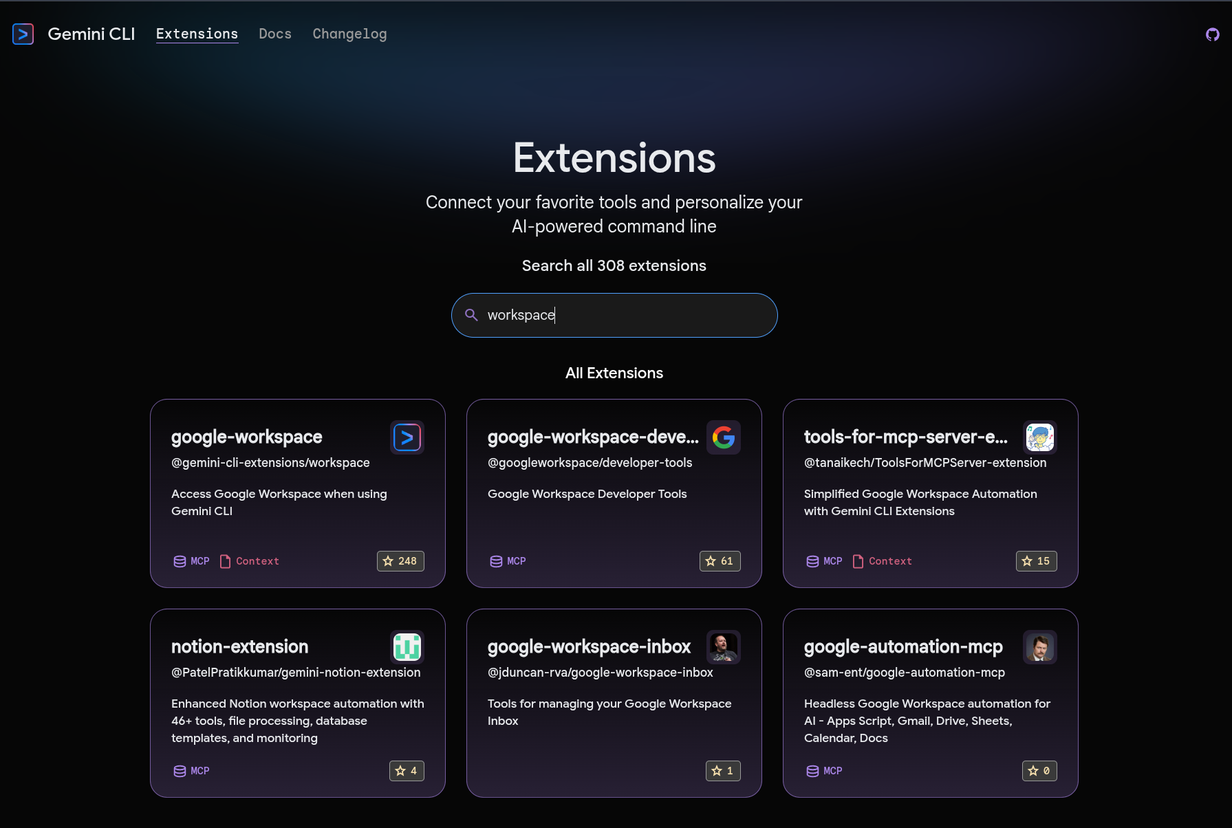 Gemini CLI extensions