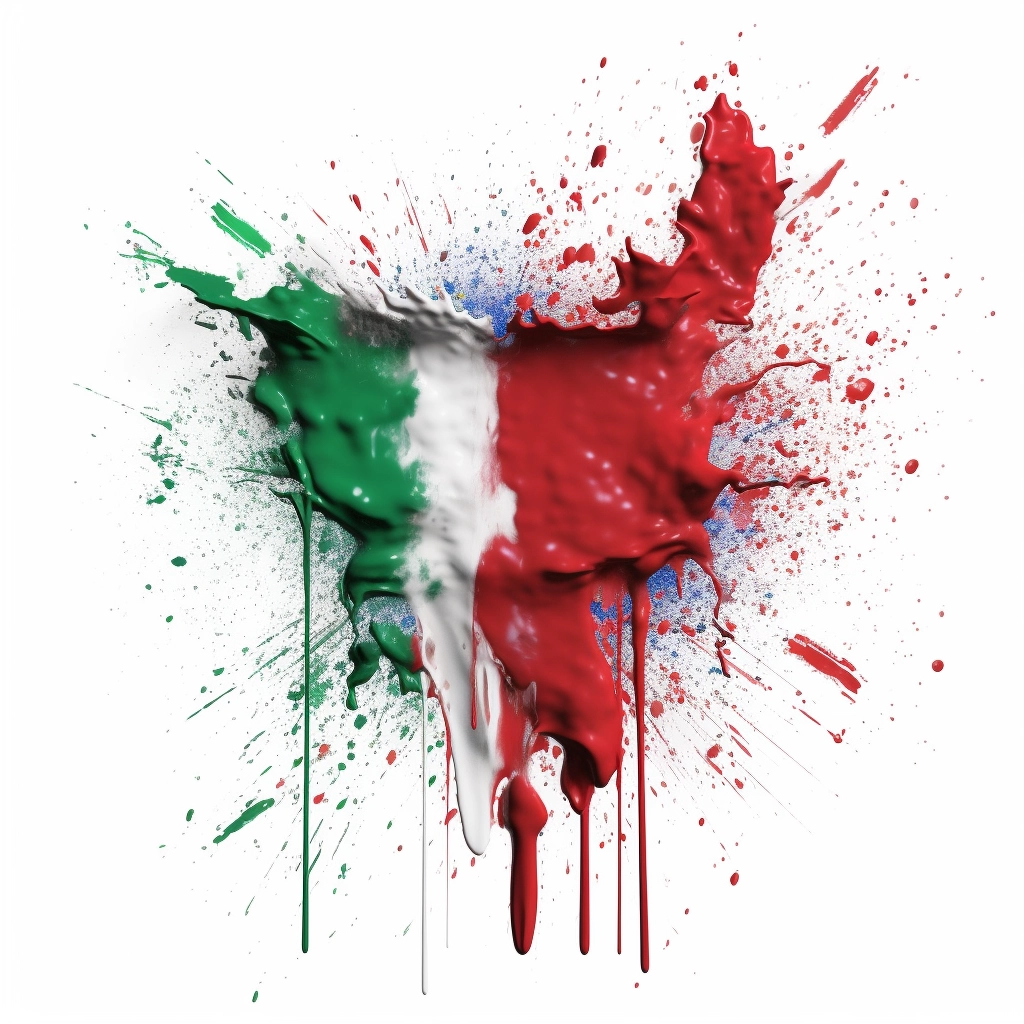 Italian flag splash