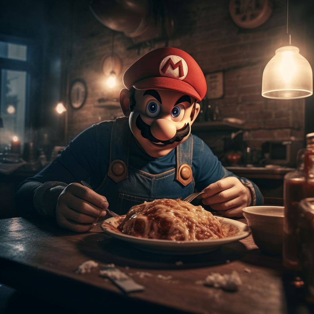 PalladiusPacans_super_Mario_eating_Lasagne_alla_Bolognese_cinem_6cb706e1-04b1-4078-9cec-1d2d64c9514b