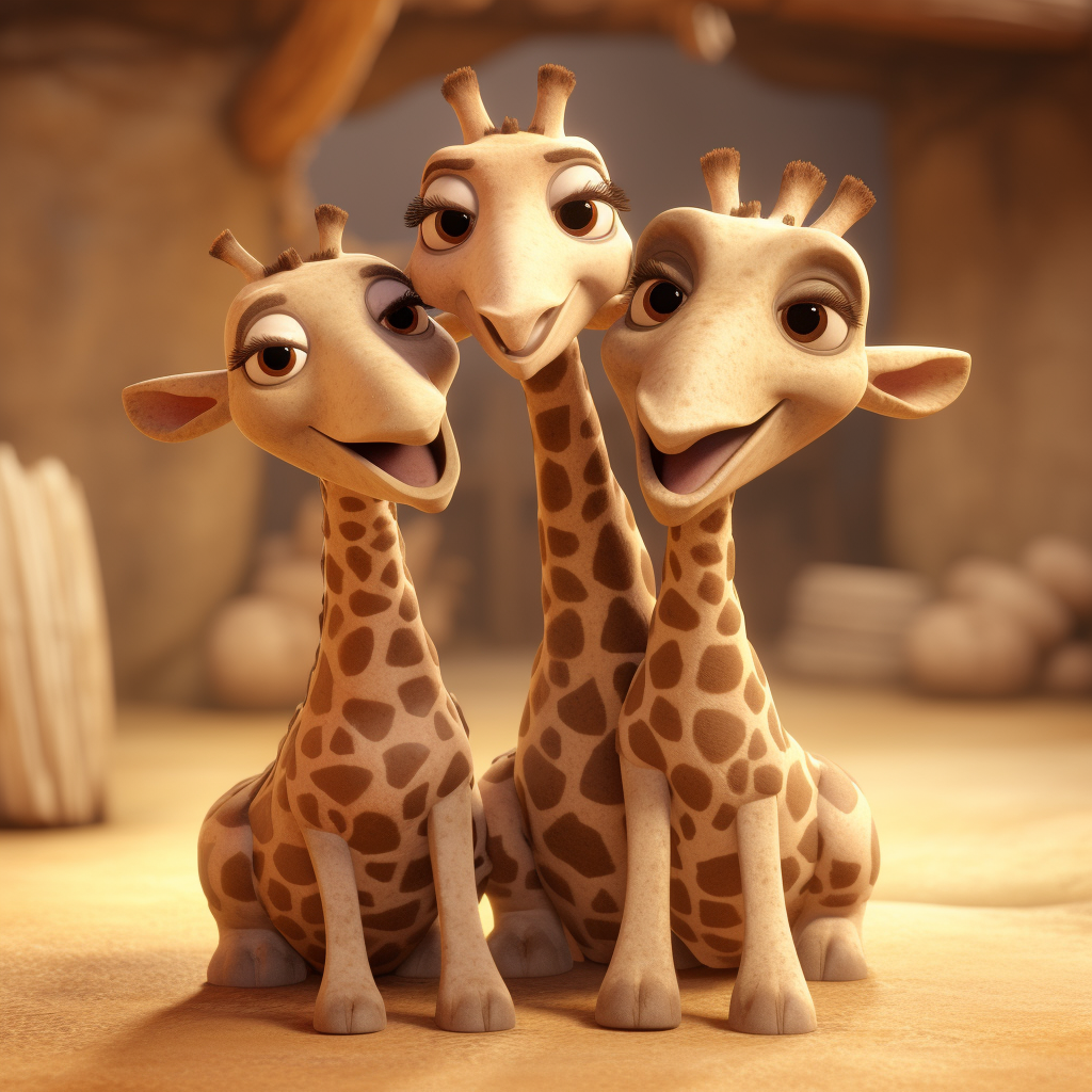 PalladiusPacans_three_giraffes_cuddling_each_other_pixar_style_6384e3f1-b34a-444f-b775-a082aad07b46