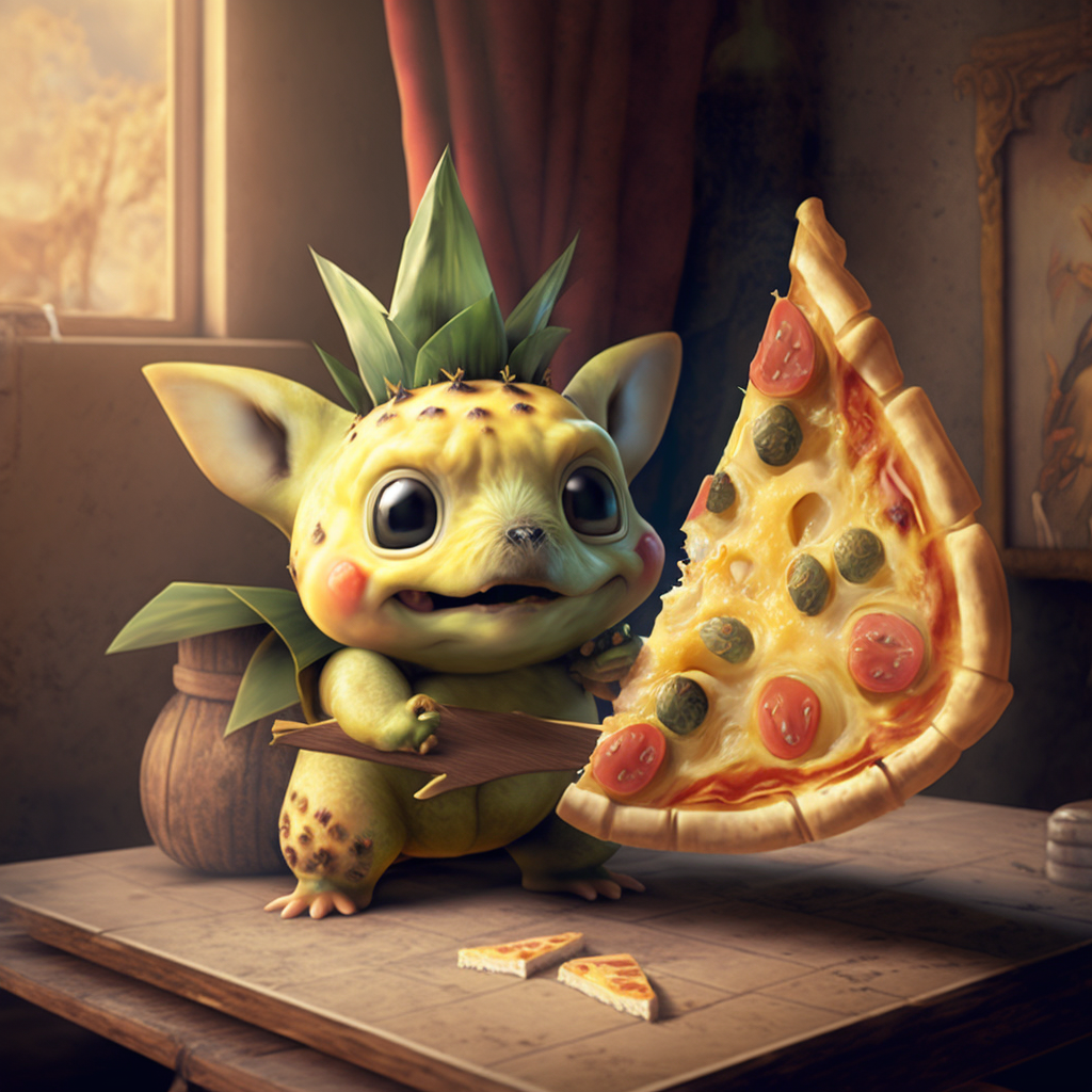 Baby Yoda Pizza Ananas